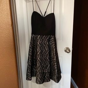 black and silver formal dress
